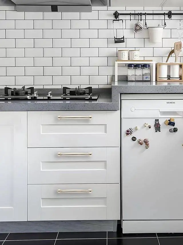 Alt view image 5 of 7 - 10 Pack Polished Nickel Cabinet Pulls 5 Inch(128mm) Hole Centers Cabinet Pulls Kitchen Cabinet Hardware for Cupboard Drawer Handles Dresser Pulls