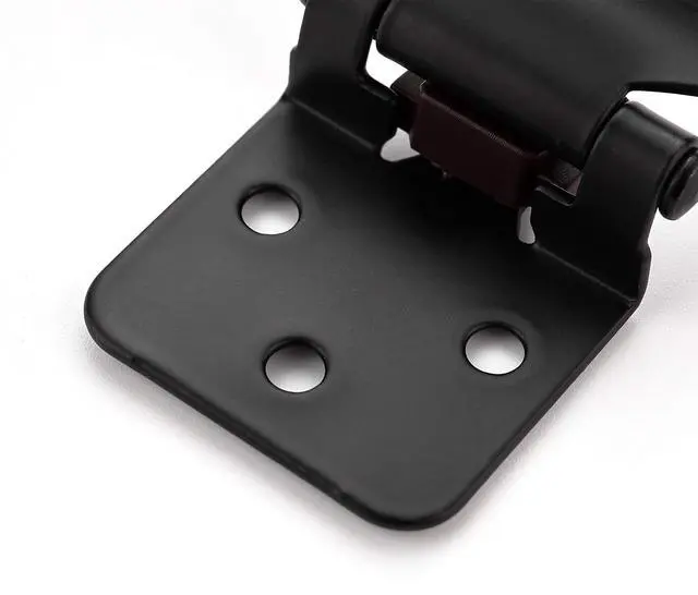 Alt view image 4 of 7 - Black Kitchen Cabinet Hinges, 1/2 Inch Overlay, 50 Pack | Self-Closing Design, Semi Wrap Around Hinge,for Face Frame Cupboard, Matte Black Face Mount Cabinet Hardware,with Screwdriver