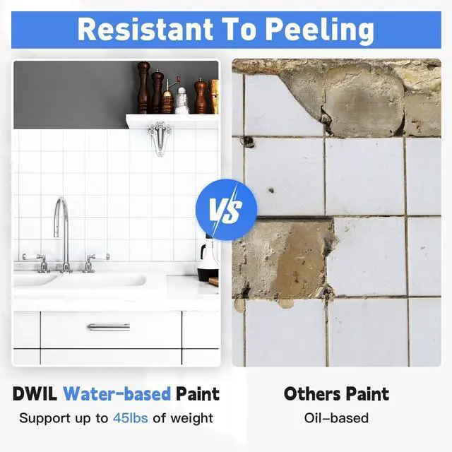 Alt view image 2 of 7 - Tub and Tile Paint 16.5 oz, Tub Paint for Bathtub, Tile Refinishing with Hardener, Water Based, Low Odor, Semi-Gloss White, 25-30sq.ft