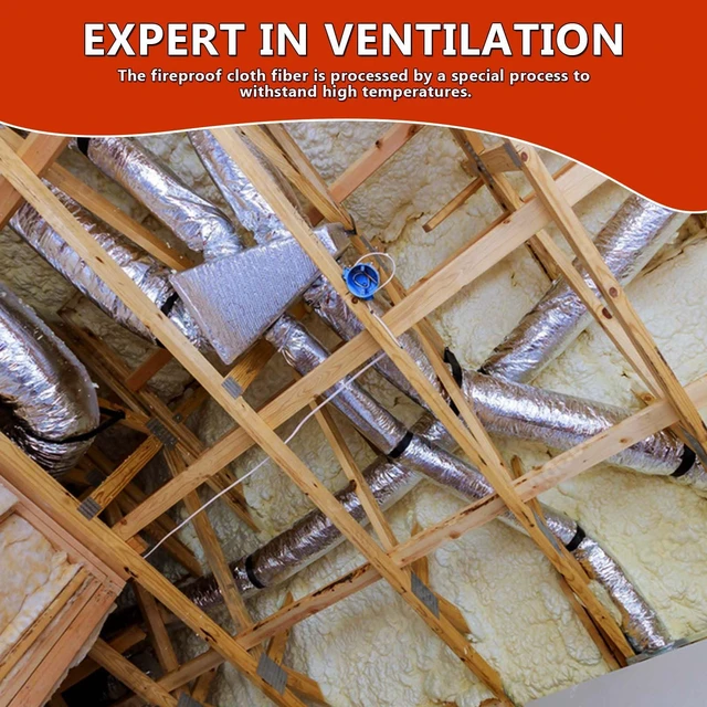 Alt view image 3 of 6 - 6 Inch 25 Feet R4.2 Insulated Flexible Duct | High-Efficiency Thermal Insulation | Suitable for Heating & Cooling