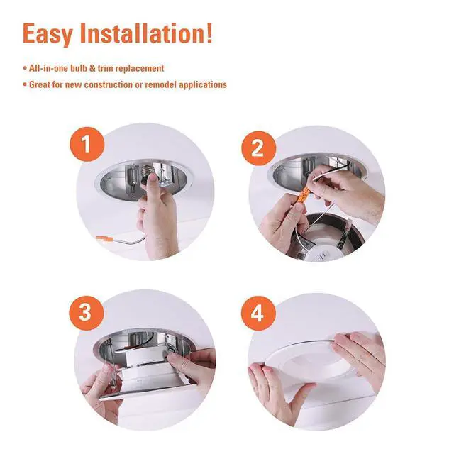 Alt view image 6 of 7 - RL 5/6 inch LED recessed Can Light Trim, 5CCT, dimmable, 600 lm