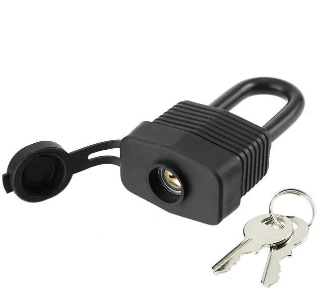 Alt view image 3 of 4 - Waterproof Padlocks Keyed Alike for Outdoor use, Covered Heavy Duty Laminated Steel Lock, 1-9/16 Inch. Wide, Long Padlock, Pack of 6