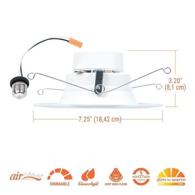 Alt view image 2 of 7 - RL 5/6 inch LED recessed Can Light Trim, 5CCT, dimmable, 600 lm