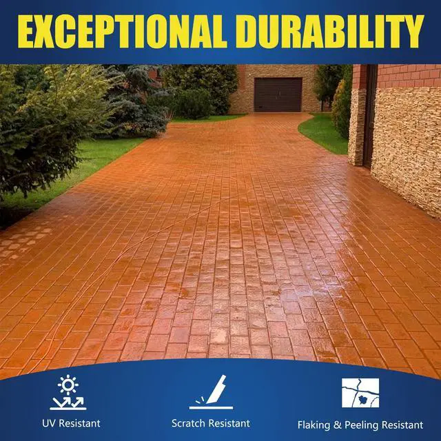Alt view image 5 of 7 - Super Wet Look Stone Sealer-1 Gallon, Durable & Long-Lasting Protection with High Gloss Finsh, Stain Proof, Against Water Damage & Dissolved Salts Natural Stone Sealer for Sandstone, Driveways