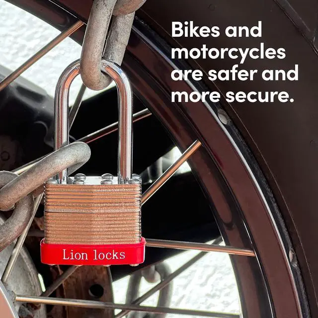 Alt view image 5 of 7 - 12 Keyed Alike Padlocks with 2" Long Shackle, 24 Keys - Padlocks for Outdoor Use, Locks with Keys, Hardened Steel Case, Pick Resistant Brass Pin Cylinder for Hasp Latch, Locker, Gate