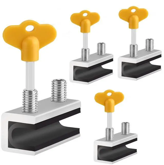 Main image of Window Locks, 4 Sets Sliding Security Window Lock with Key for Vertical & Horizontal Sliding Windows & Sliding Doors, Adjustable Window Locks Security Window Stoppers for Patio Bedroom Home and Office