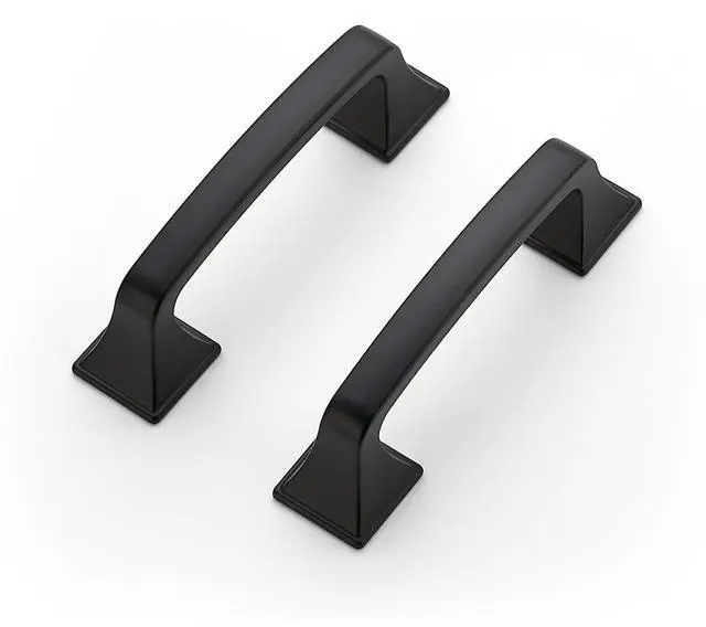 Main image of Matte Black Square Foot Arch Cabinet Pulls 3 Inch 30 Pack | Solid Zinc Alloy, Smooth Pull Feel, Kitchen Cabinet Handles, Drawer Pulls, For Cupboards, Drawers, Dressers, Cabinet