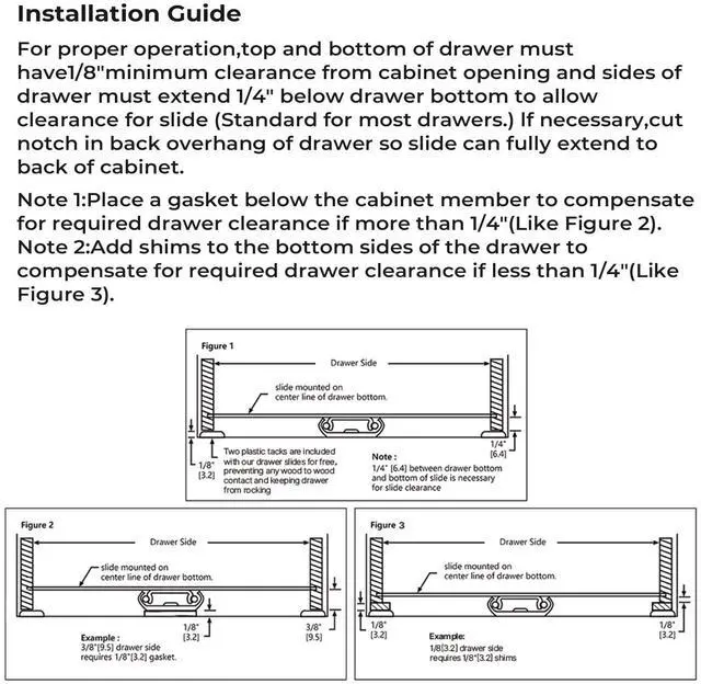 Alt view image 6 of 7 - 5 Pcs Center Mount Drawer Slides 14 Inch Bottom Mount Drawer Rails | Heavy Duty 50lb Capacity Cold Rolled Steel; 3/4 Extension; Smooth Ball Bearing Glides Track; Cabinet Replacement Hardware