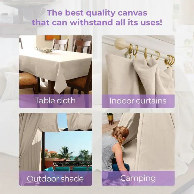 Alt view image 4 of 7 - Canvas Drop Cloth for Painting 9x6 feet Pack of 2-8oz Painters Drop Cloths for Painting - All Purpose Canvas Tarps for Floor & Furniture Protection - Recycled Cotton Fabric