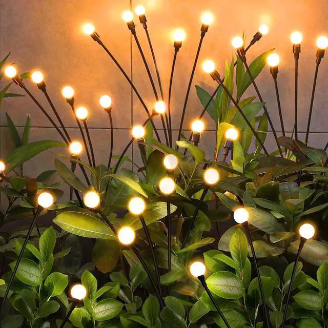 Main image of Solar Garden Lights 4 Pack of 32 LEDs Swaying Firefly Garden Decor | Waterproof Solar Outdoor Lights for Yard Pathway Patio, Swaying Lawn Decor as Gardening Gifts for Women,Christmas Decor