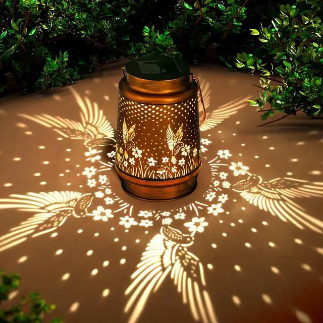 Main image of Birthday Gifts for Women, Solar Lanterns, Hummingbird, 1 Pack | Solar Lanterns Outdoor Waterproof, Metal Hanging Lights, IP65 Waterproof, LED Decorative Lantern, Garden Decor, Gifts for Mom