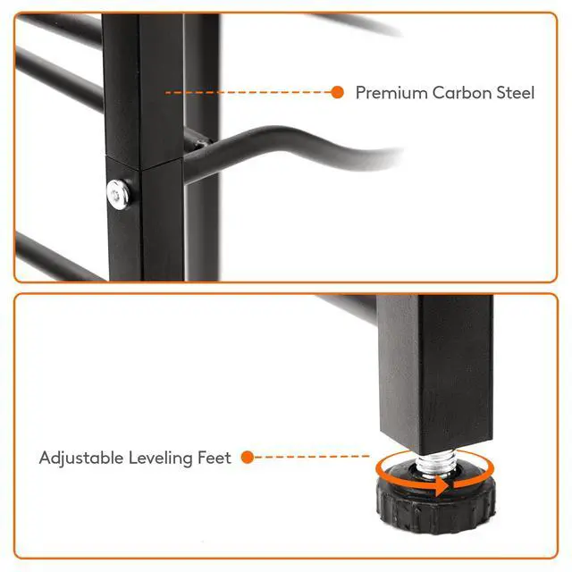 Alt view image 4 of 7 - 5 Gallon Water Jug Holder, 3 Tier Heavy Duty Water Dispenser Stand | 3 Slots Water Bottle Storage Rack for Gallon Jugs, 126 lb Capacity Detachable Water Shelf Organizer for Home, Office, Black
