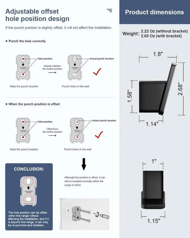 Alt view image 6 of 7 - 4-Pack Matte Black Towel Hook for Bathroom, Robe Coat Hook, Heavy Duty Wall Hooks for Hanging Bag Hat Mudroom Bedroom Shower Closet, Drill in Hanger Mount with Screw, Holder Back of Door Outdoor