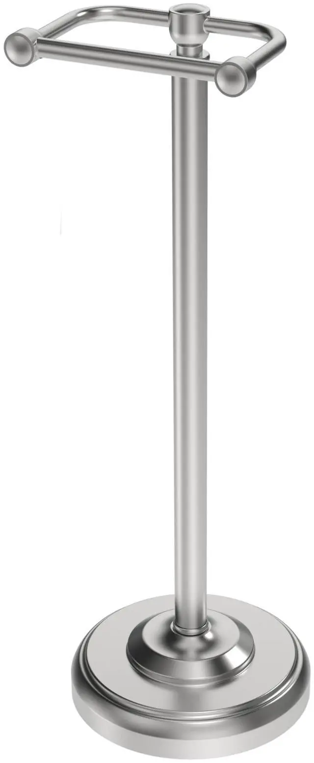 Main image of Toilet Paper Holder Stand, Brushed Nickel Toilet Paper Holder Free Standing,Post Pivoting Design & Stable Weighted Base SUS304 Stainless Steel for Bathroom