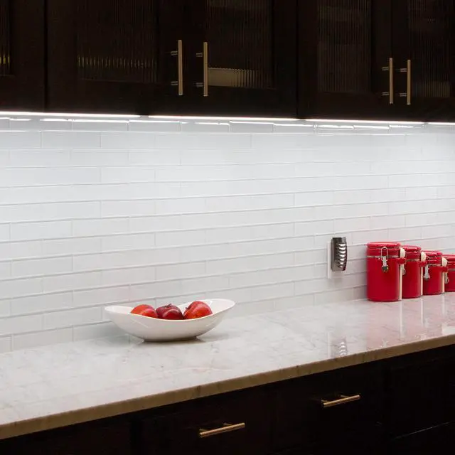Alt view image 7 of 7 - 24 Inch Hardwired Under Cabinet Light, Dimmable 908 Lumens | 3 Color Temperatures from Soft White to Cool White Lighting, Linkable Under Cabinet Lighting for Kitchen ETL Listed