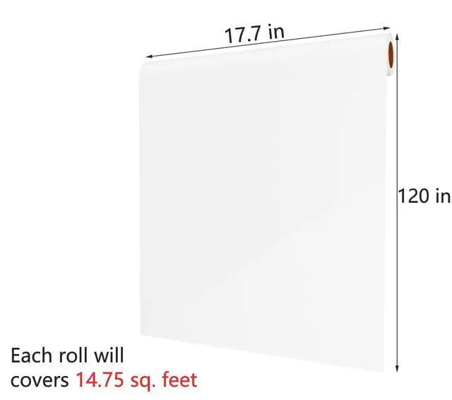 Alt view image 7 of 7 - White Contact Paper White Peel and Stick Wallpaper Self Adhesive SolidWhite Contact Paper for Cabinets 17.7"x120" Matte Vinyl Wrap Solid Color Wallpaper for Bedroom Removable Thick