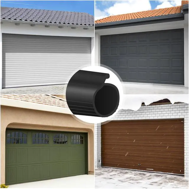 Alt view image 7 of 7 - 18FT Garage Door Seals Bottom Rubber 0.19" P Bulb Bottom Weather Seal, Weatherproof Replacement Weather Stripping Compatible with Overhead Door (18 FT, Black)