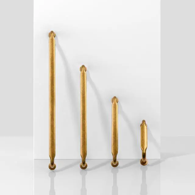 Alt view image 6 of 6 - 10 Pack Antique Brass Cabinet Pulls 5 Inch(128mm) Kitchen Cabinet Handles Solid Zinc Alloy Cabinet Hardware Drawer Pulls