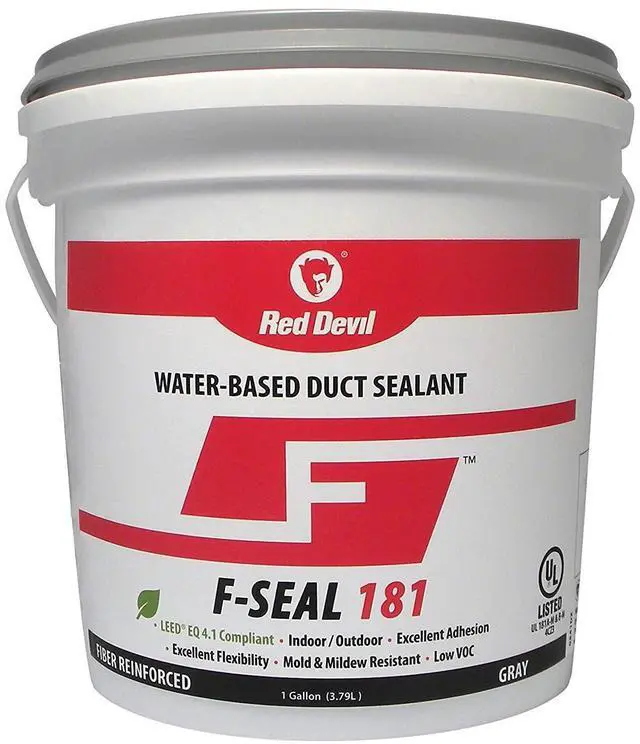 Main image of 0841DX F-Seal 181 Duct Seal, Fiber Reinforced Water Based Duct Sealant, 1 Gallon, Gray, Made in USA