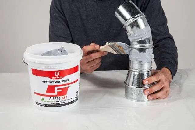 Alt view image 3 of 6 - 0841DX F-Seal 181 Duct Seal, Fiber Reinforced Water Based Duct Sealant, 1 Gallon, Gray, Made in USA