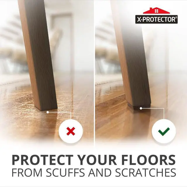 Alt view image 5 of 6 - 24 Heavy-Duty Felt Furniture Pads 1.5 1/4 Square Felt Pads | Thick Pads for Furniture Feet - Best Felt Floor Protectors for Furniture to Prevent Scratches. Protect Your Hard Floor! Brown
