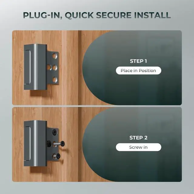 Alt view image 7 of 7 - Home Security Door Reinforcement Lock, Childproof Safety Latch | 2Pack Top Door Lock Stopper for Toddlers Safety, Prevents Home Unauthorized Entry, Aluminum Construction, Withstands 800lbs