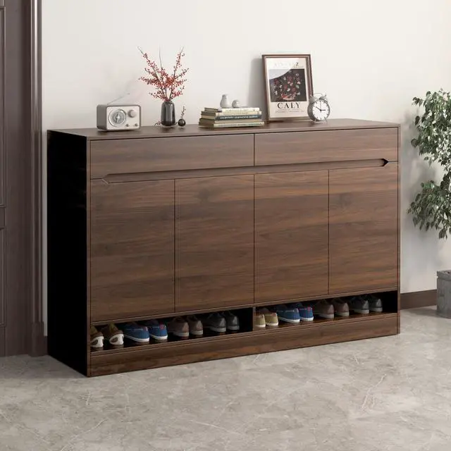 Alt view image 2 of 7 - Walnut Wood Contact Paper 16x354 inch Dark Brown Wood Wallpaper Peel and Stick Waterproof Removable Faux Wood Grain Vinyl Wrap Vintage Countertop Paper for Drawer Liner Cabinets Walls Desk