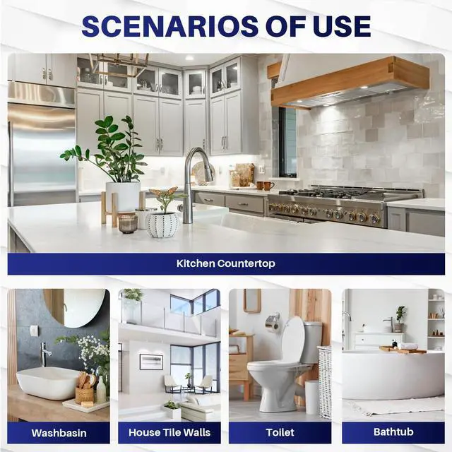 Alt view image 5 of 7 - Tub and Tile Paint Refinishing Kit, 17oz Bathtub Refinishing Kit with Tools, DIY Tub Paint White for Bathtub, Shower, Kitchen Countertop, Porcelain, Easy to Cover & Low Odor