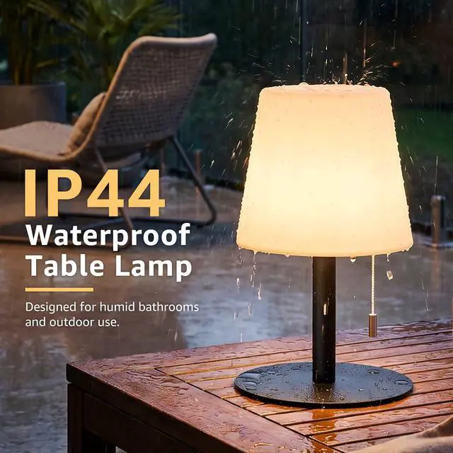 Alt view image 4 of 7 - Shower Lamp Rechargeable Cordless Light Waterproof for Bathroom Spa | Portable Battery Operated Table Lamp RGB Mood Lighting LED Night Light for Patio kitchen Camping (Black)