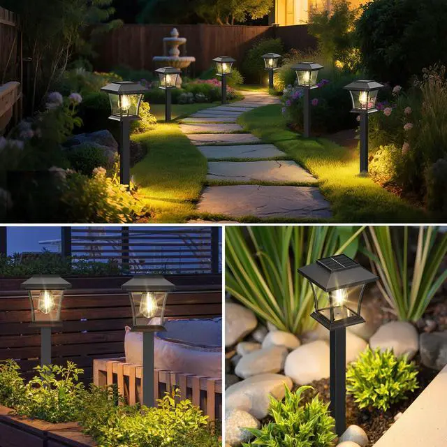 Alt view image 4 of 7 - 16 Pack Solar Pathway Lights Outdoor, Warm White | Ideal for Walkways, Gardens, Lawns, Driveways & Landscape Lighting, Automatic Dusk-to-Dawn Lighting
