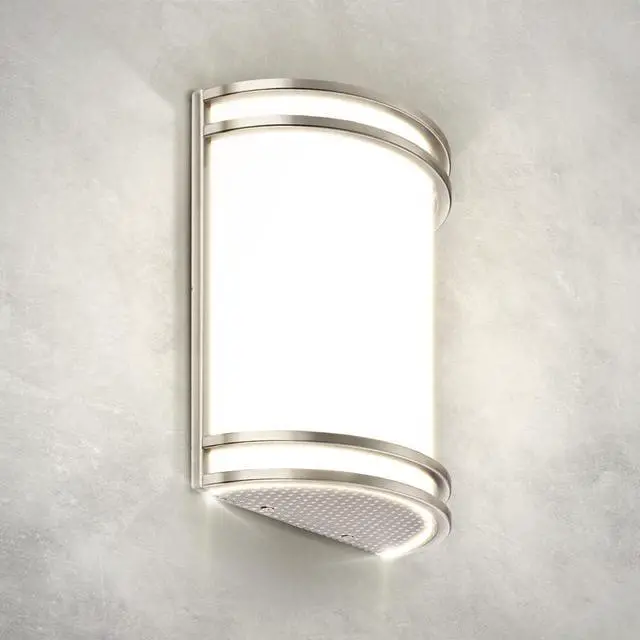 Main image of Indoor LED Wall Sconce Lights - 10 Inch 15W Brushed Nickel Modern LED Wall Sconces Hardwired - ETL Dimmable 3000K 4000K 5000K Adjustable Sconce Light Fixture for Bedroom, Hallway