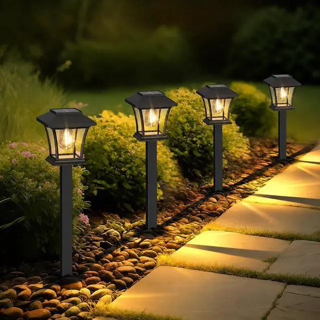 Main image of 16 Pack Solar Pathway Lights Outdoor, Warm White | Ideal for Walkways, Gardens, Lawns, Driveways & Landscape Lighting, Automatic Dusk-to-Dawn Lighting