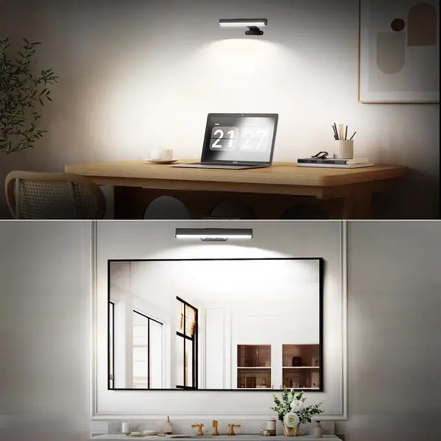 Alt view image 6 of 6 - Wireless Picture Light with Remote,Battery Operated Wall Sconces | 4Pcs Painting Light for Wall Decor,Timer&Dimmable LED Art Display Light Picture Frame Light for Artwork Posters Gallery-Black