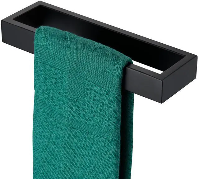 Main image of Towel Ring Matte Black Hand Towel Bar Holder 9-Inch Kitchen Rack Stainless Steel for Bathroom Hardware Wall Mounted, 1 Pack B4008BK-L9