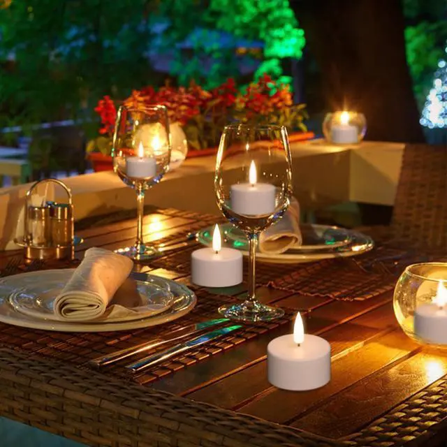 Alt view image 5 of 7 - Rechargeable Tea Lights Candles Remote Timer Charging Base White | Flameless LED Tealight Candles Battery Operated, Christmas Wedding Decor, Electric tea lights,12 Pack, 1.57 x 1.85 in