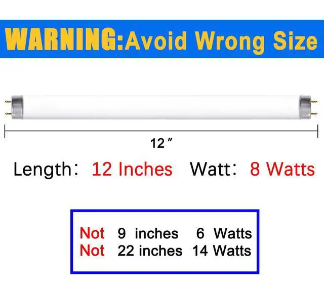 Alt view image 2 of 7 - 8 Pack F8T5/CW Fluorescent Bulbs, T5 12 inch 8 Watts Under Cabinet Light Bulb Cool White, G5 Mini Bi 420 Lumen