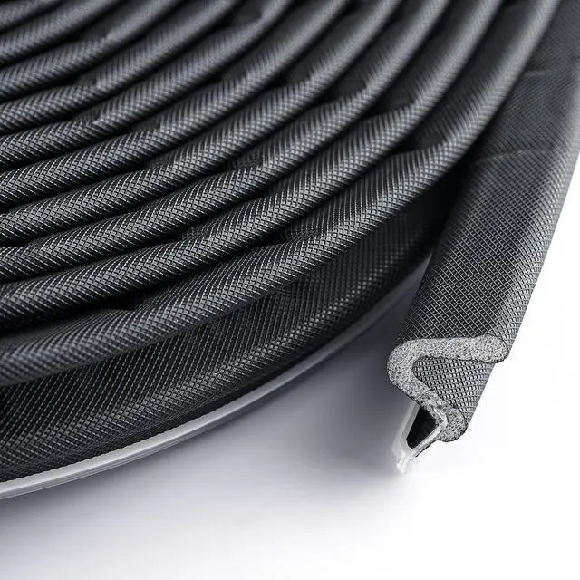 Alt view image 7 of 7 - Weather Stripping Door Seal Exterior Weather Strip for Window V-Shaped Foam Kerf Garage Door Gap Blocker Soundproof Home Improvement Easy to Install(40 Feet,Black)