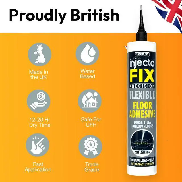Alt view image 2 of 7 - Floor-Fix Pro Tile Repair Kit Precision Injection Adhesive for Loose & Hollow Floor Tiles, Stone, Wood, Laminate & LVT Stainless Steel Tip, 10.1 fl oz (3)