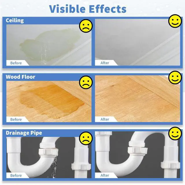Alt view image 3 of 7 - Invisible Waterproof Agent Transparent Repairing Leak Waterproof Adhesive for Roofs, Walls, Bathroom, Shower, Window Sills, Indoor & Outdoor Water Proof Coating 35 Oz