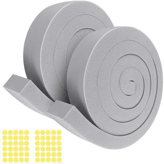 Main image of 2Pcs 2" x 1" x 6.5Ft AC Window Seal Kit with Adhesive, Gray Foam Strips for Air Conditioner Window Weather Stripping, Window Units, Doors and Windows Insulation, Energy Saving & Dustproof