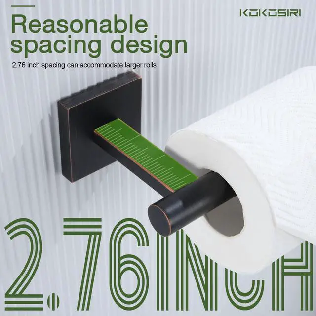 Alt view image 3 of 7 - Toilet Paper Holder Oil Rubbed Bronze Toilet Roll Holder Hold Mega Rolls Kitchen Bathroom Tissue Paper Dispenser Stainless Steel, B2005ORB