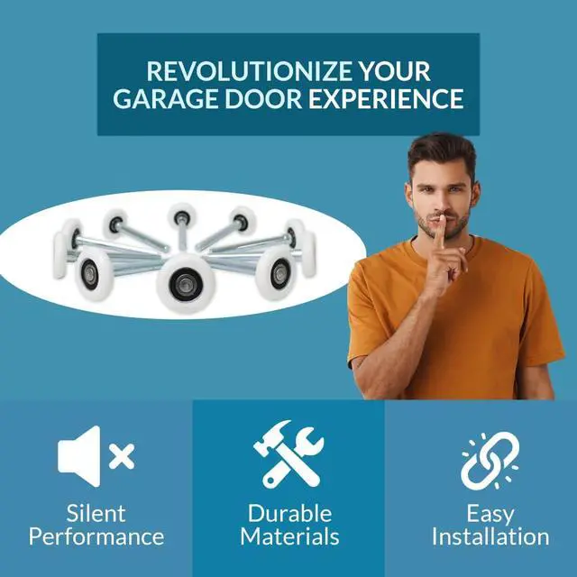 Alt view image 2 of 7 - PGN (10 Pack) Garage Door Rollers - 4" Stem, 6200-2RS Ball Bearing