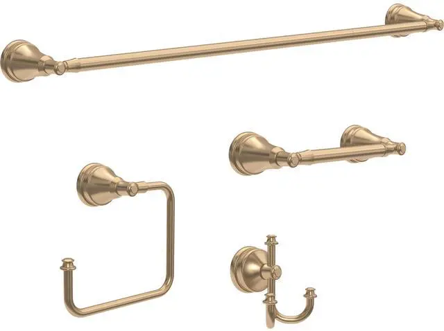 Alt view image 2 of 7 - Mylan (1-Pack) Toilet Paper Holder Champagne Bronze Pivoting Tissue Roll Rod, Organization and Storage, Wall Mounteded Gold Bathroom Accessories MYN50-CZ