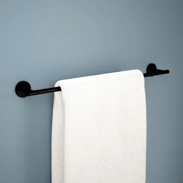 Alt view image 2 of 7 - Towel Rack | 24 Inch Matte Black Towel Bar for Bathroom, Kitchen | Trinsic Accessories