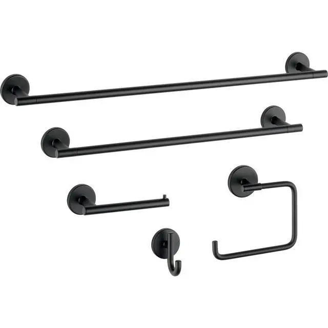 Alt view image 3 of 7 - Towel Rack | 24 Inch Matte Black Towel Bar for Bathroom, Kitchen | Trinsic Accessories