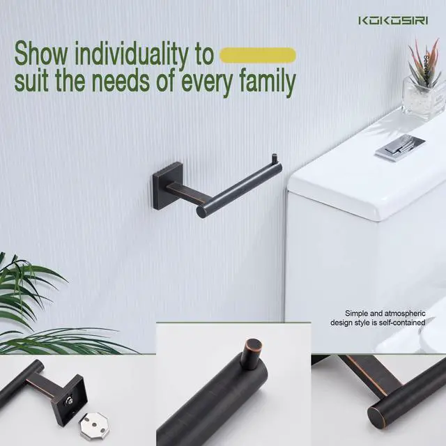Alt view image 6 of 7 - Toilet Paper Holder Oil Rubbed Bronze Toilet Roll Holder Hold Mega Rolls Kitchen Bathroom Tissue Paper Dispenser Stainless Steel, B2005ORB