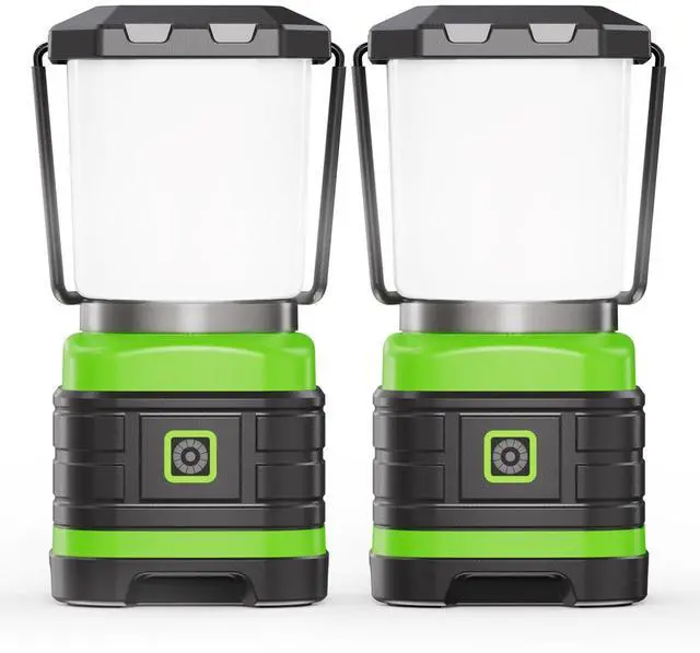 Main image of LED Camping Lantern, Battery Powered LED Lights Camping Essentials, Portable Lanterns Flishlights for Emergency, Hurricanes, Outdoor Hiking, Power Outages, Survival Gear and Home Use, 2 Pack