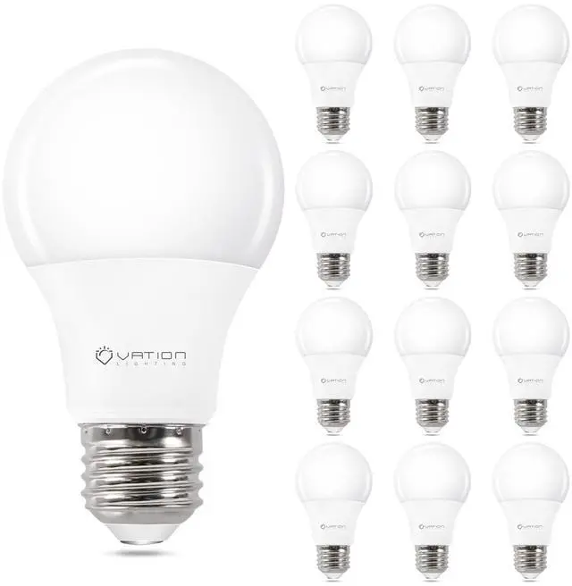 Main image of 12 Pack A19 LED Light Bulbs, 40 Watt Light Bulbs Daylight 5000K, Non-Dim | E26 Medium Base, Efficient 5W, 450 Lumens LED Bulbs, ETL/UL Listed, Energy Efficient for Bedroom Home Office