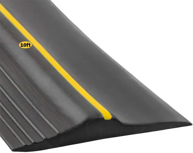 Main image of Garage Door Bottom Seal Strip, Weatherproof EPDM Rubber Threshold, Fits All Standard Doors, Easy for DIY Homeowners, No Adhesive (10Ft, Black)