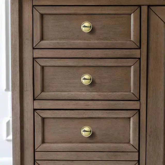 Alt view image 5 of 7 - 10 Pack 1-1/4 inch(32mm) Polished Brass Cabinet Knobs Dresser Knobs Round Drawer Knobs Kitchen Cabinet Hardware Zinc Knobs for Dresser Drawers